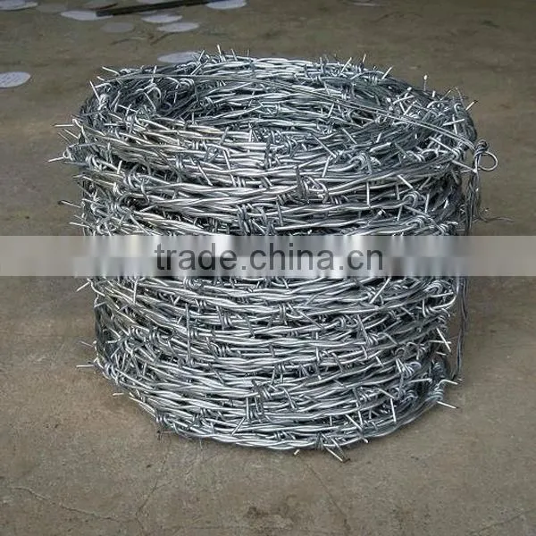 High quality galvanized 14 gauge barbed wire in store(supplier)