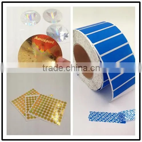 Anti counterfeiting 3D holographic laser Security sticker