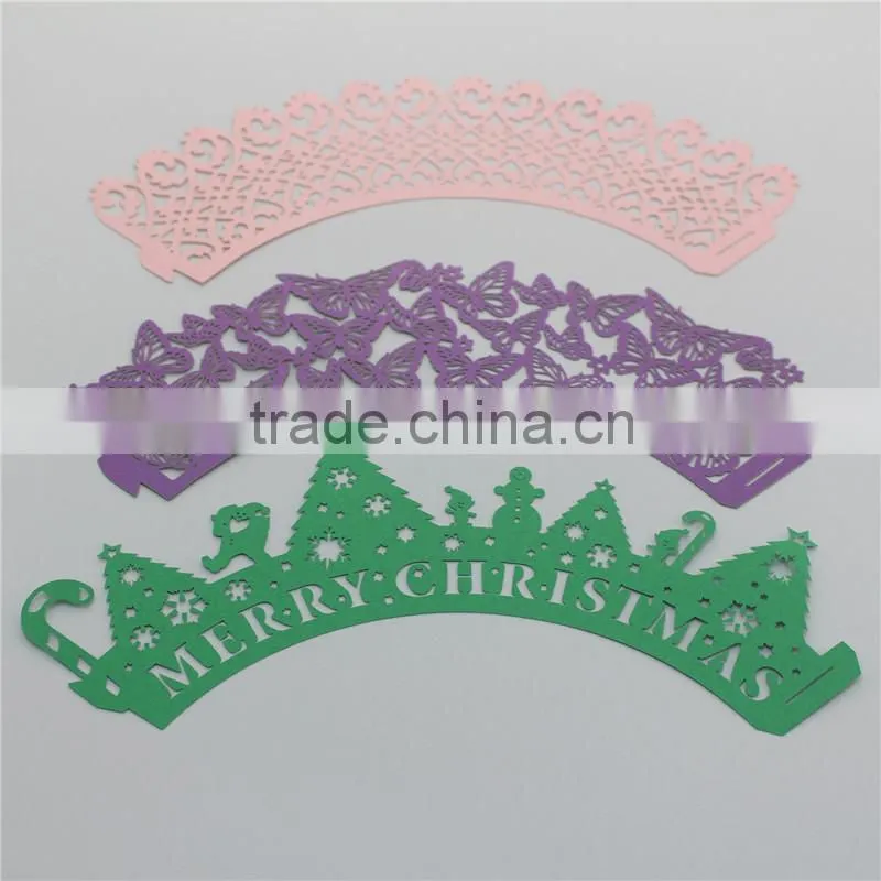 Wedding Baby Shower Party Decor Laser Cut Cupcake Wrappers