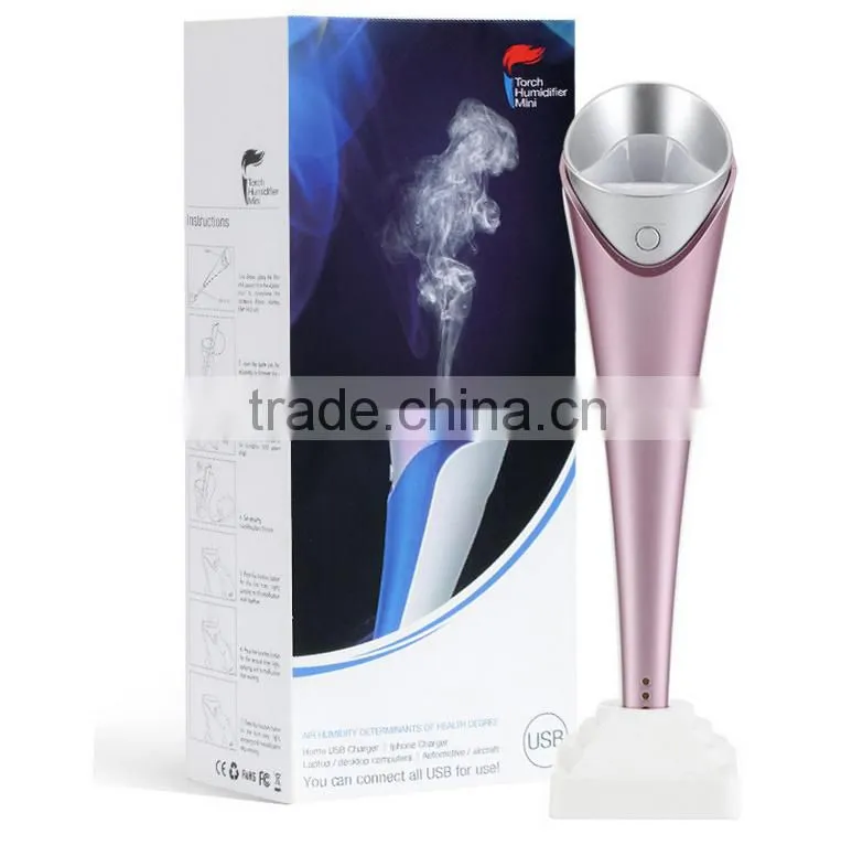 Creative torch Mini humidifier be easy to carry about With LED lamp