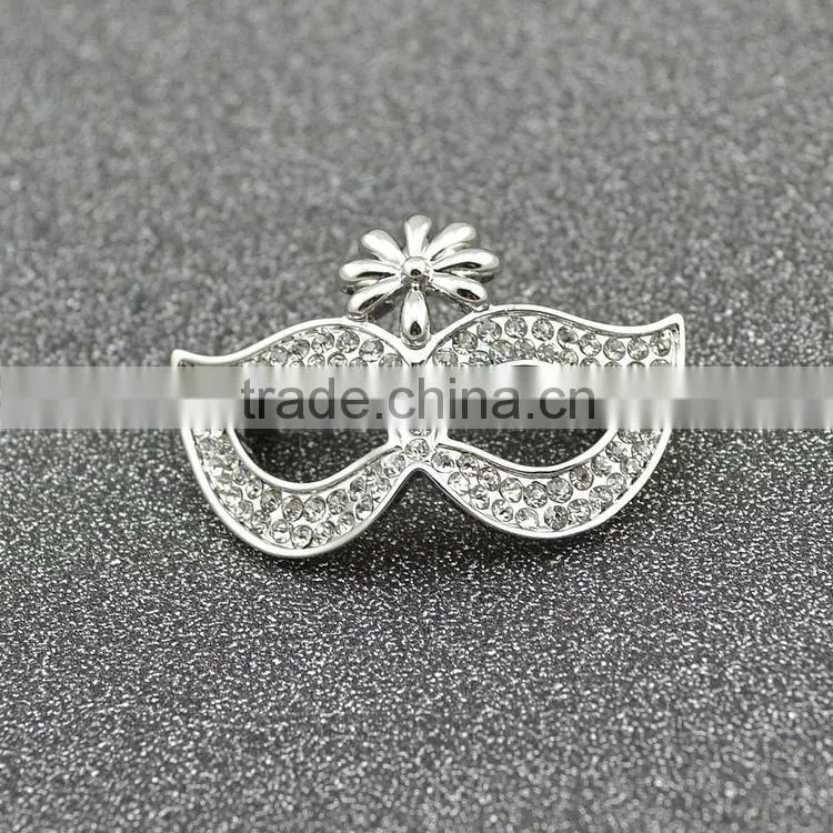 The New Jewelry Fashion High-Grade Small Mask Set Auger Brooch Brooches Clothes Pin