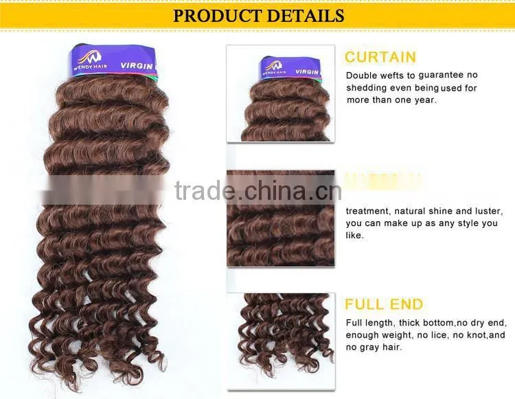 DEEP CURL 100% pure malaysian hair for foreign trade