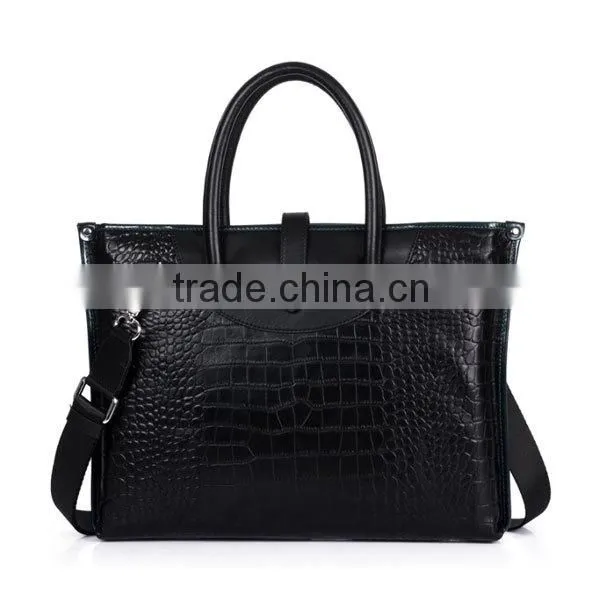 High quality men genuine crocodile leather briefcase leather briefcase business card holder
