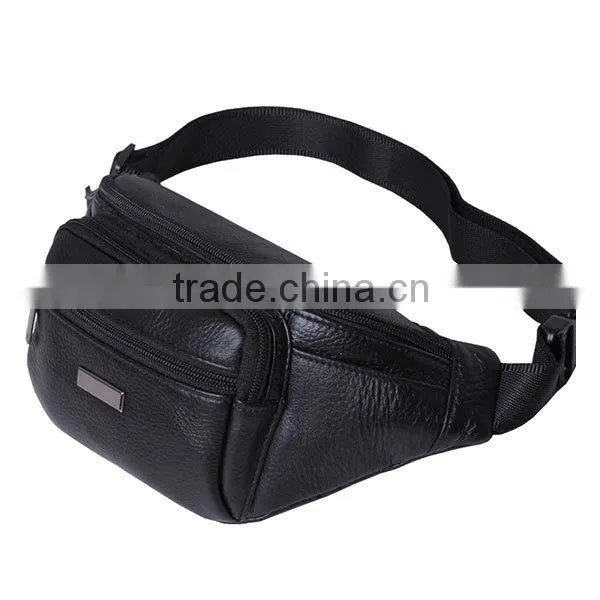 gentalmen waterproof leather waist bag tote bag sports chest pouch bag