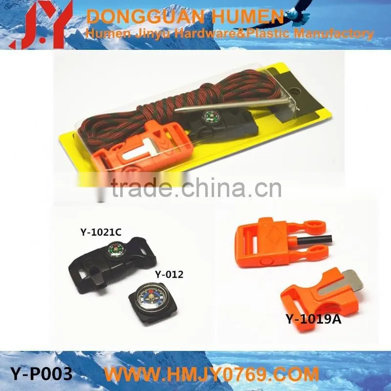 Dongguan JinYu wholesale survival buckle with firestarter