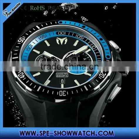 mens silicone band bigface mens sports watch