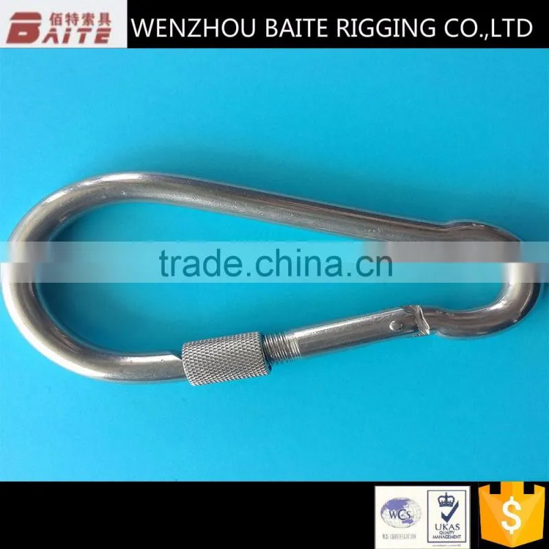 6mm Spring Snap Hook ss304/316 Wire Rope Accesory