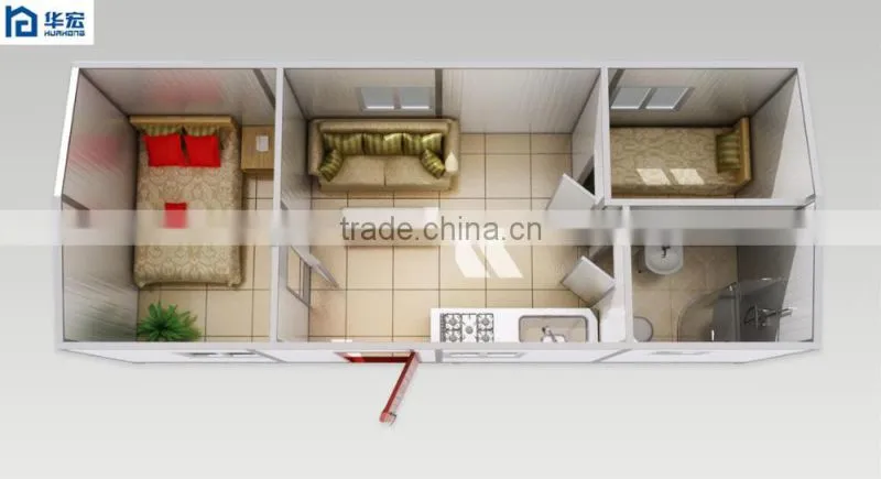 China nice space utilization prefabricated family house with galvanized steel structure