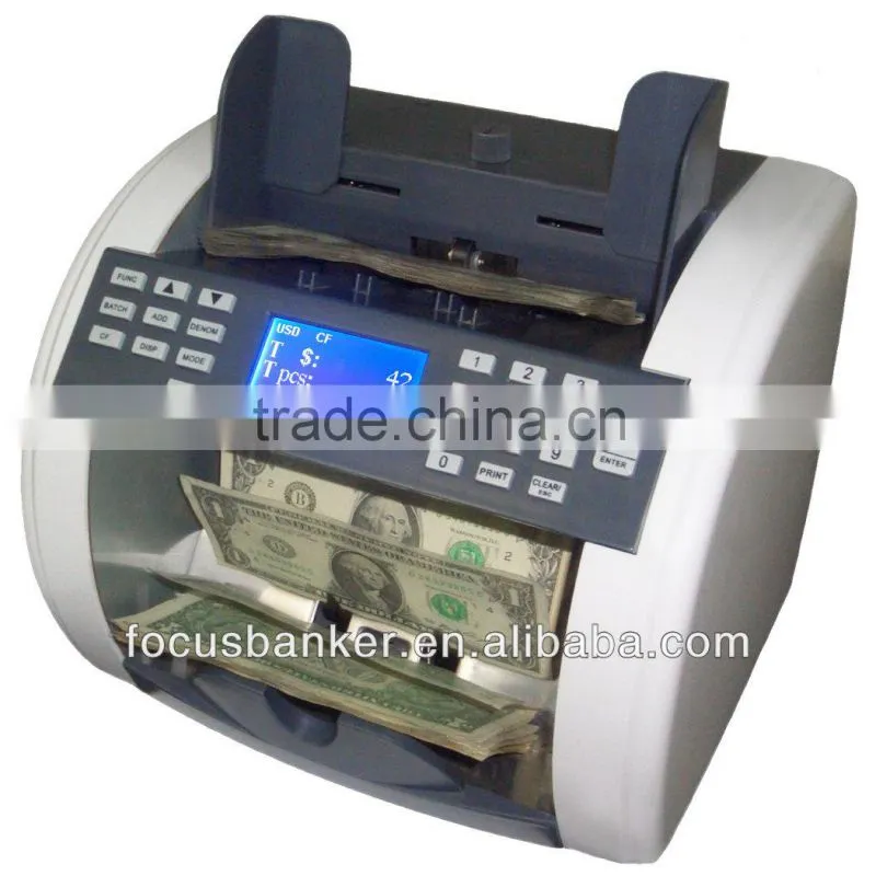 ( hot ! )mix value counting machine/currency counter/money detector with UV MG IR fake note detection for Barbados Dollar(BBD)