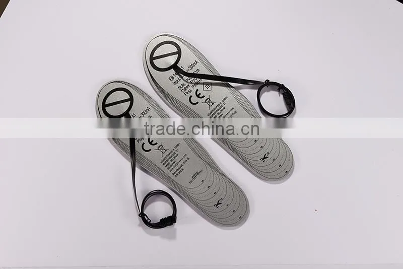 battery powered foot warmer heating shoe insole ski boot insole for winter outdoor sport