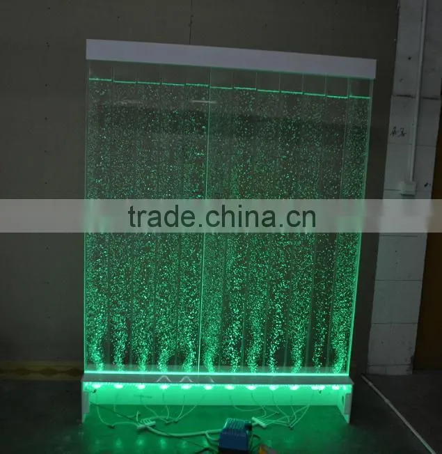 home decorative acrylic LED water bubble wall, Red Bubbling Water Fountain