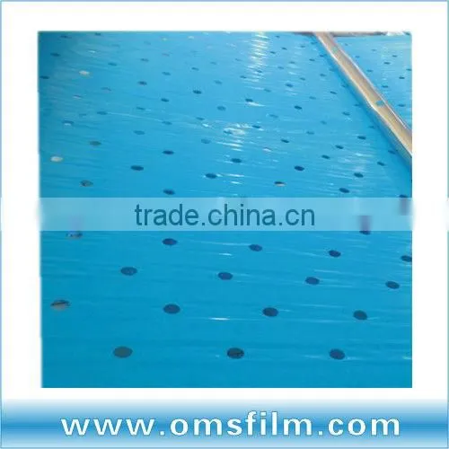 Blue perforated banana pest prevention plastic bags