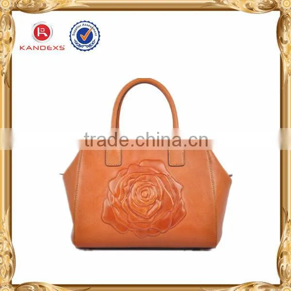 Hot Selling Ladies Fashion Floral Handbags,Cheap Ladies Big Handbags,Latest Design Genuine Leather Ladies Handbag