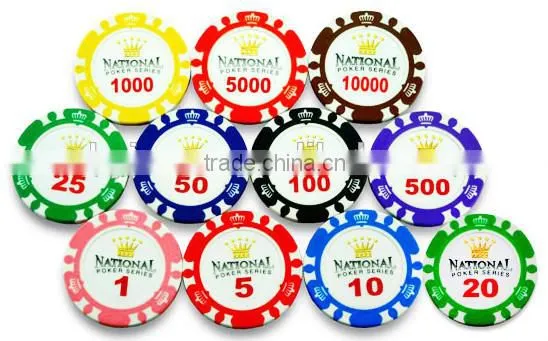 Plastic Pocker Chips 13.5g Clay customize sticker poker chip casino chip
