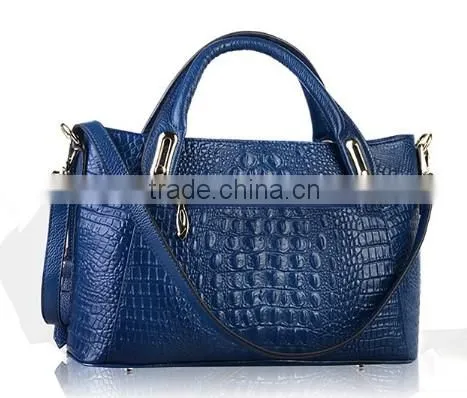 navy blue designer handbag cheap crocodile handbag factory in china