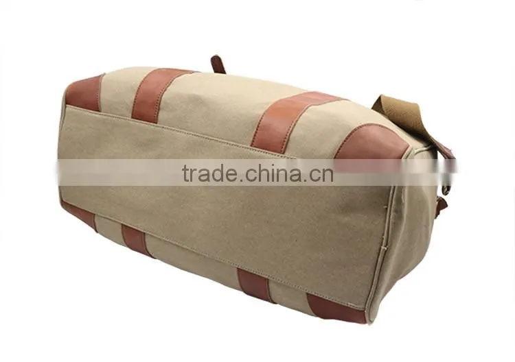 Luggage duffle bag leather vintage military canvas travel bags