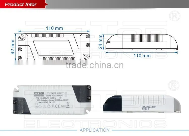 CE EMC Certification high efficiency 12w 450ma constant current led driver