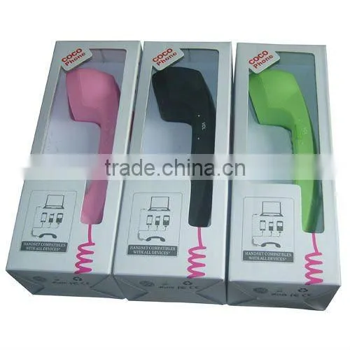 Radiation protection retro Handset for all mobile phone