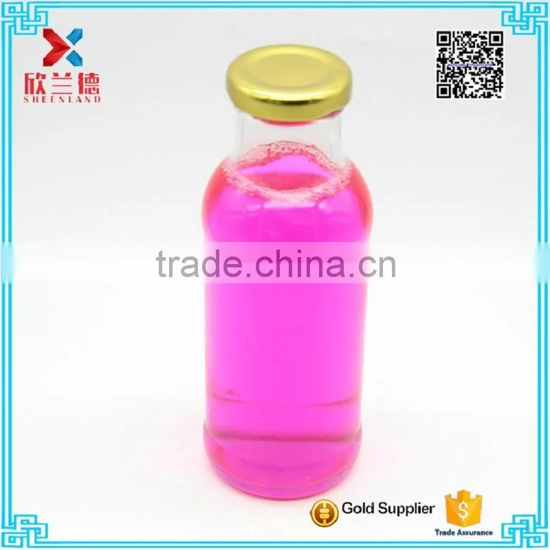 wholesale food grade milk glass bottle with twist off cap 350ml