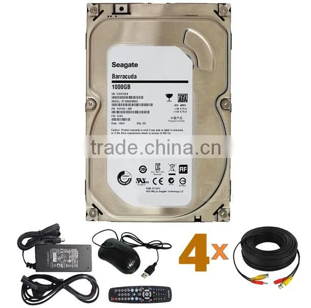 AHD camera HD 1.0MP 720P 4 channel DVR KIT AHD system