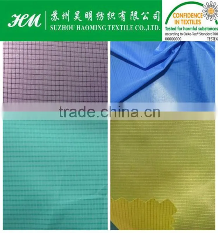 20D polyester taffeta check taffeta fabric