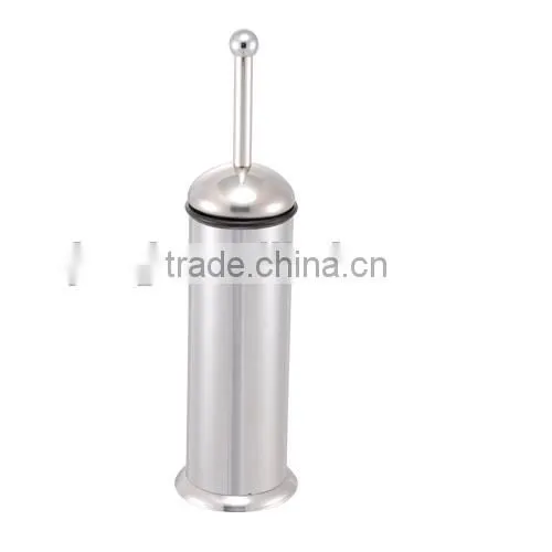 galvanized metal round toilet brush with holder with plastic brush
