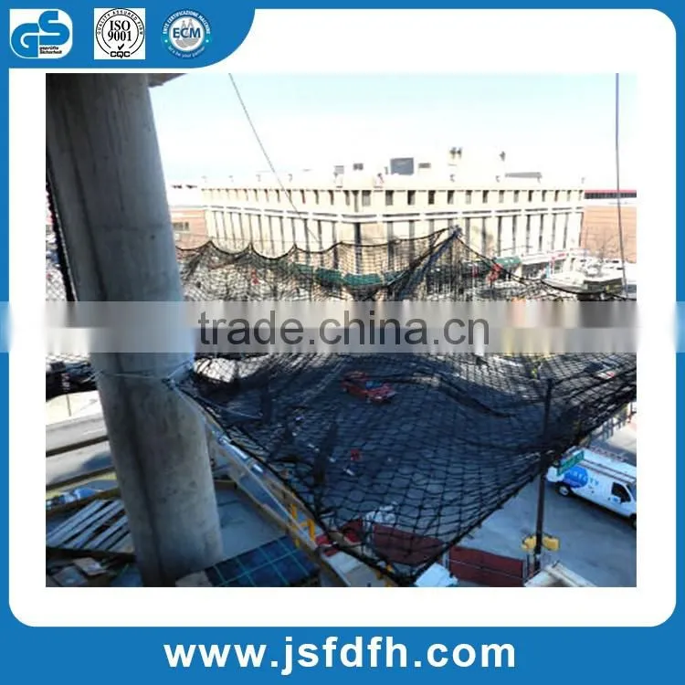 black nylon knotted safety net in a lower price