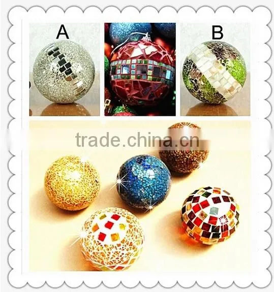 2016 Newest 10 inches mosaic murano glass gazing solar garden ball