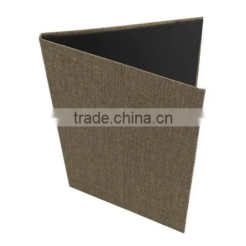 fabric menu for hotel / menu cover fabric / quality menu factory directed sale