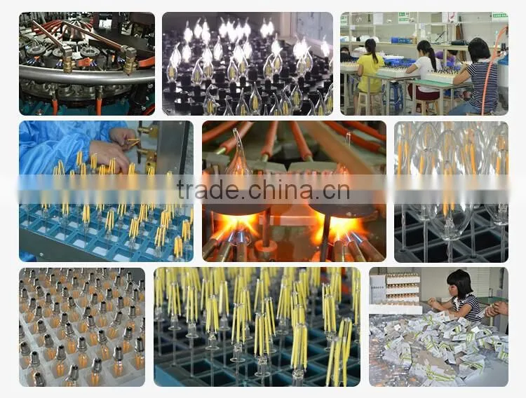 2W B22/E14/e27 led filament bulb dimmable filament led bulb with good price