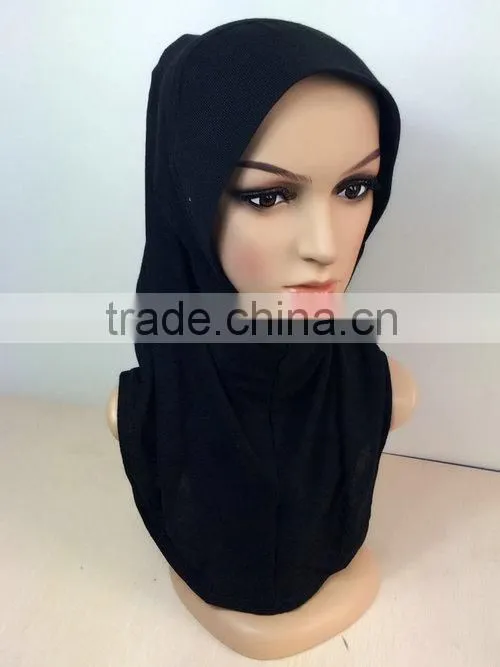 H255 plain one piece pashmina hijab