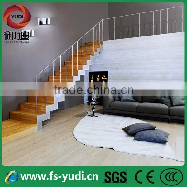 Stainless steel wooden stairs
