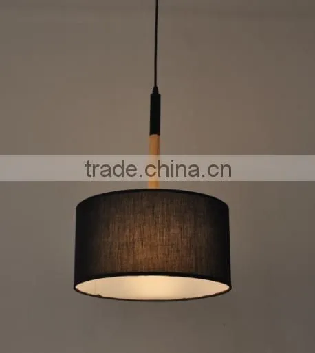 Wooden fabric pendant light black color pendant light