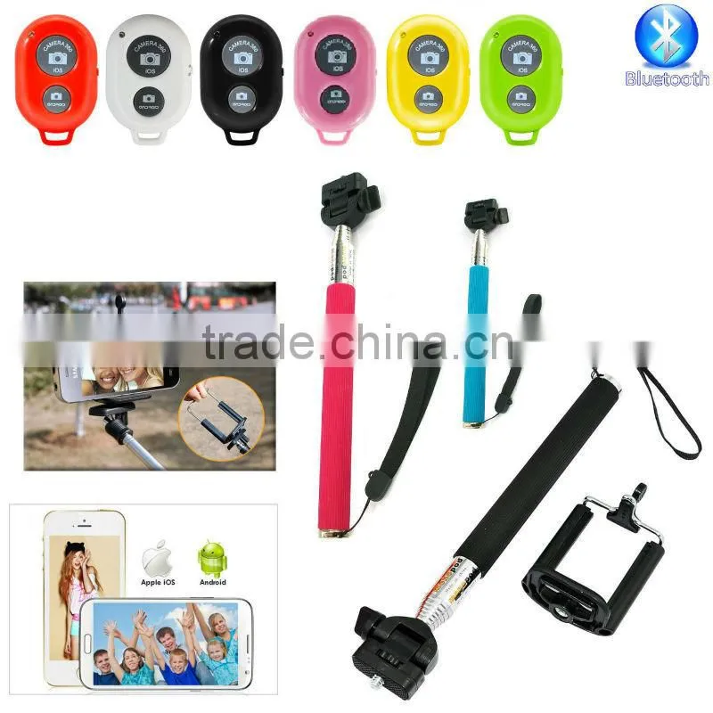 Aluminum Material and Mini Tripod / Lightweight Type selfie stick with bluetooth shutter button
