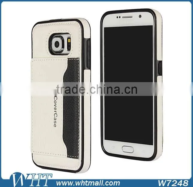 Mobile Phone Accessories Luxury Leather Card Case for Samsung S6