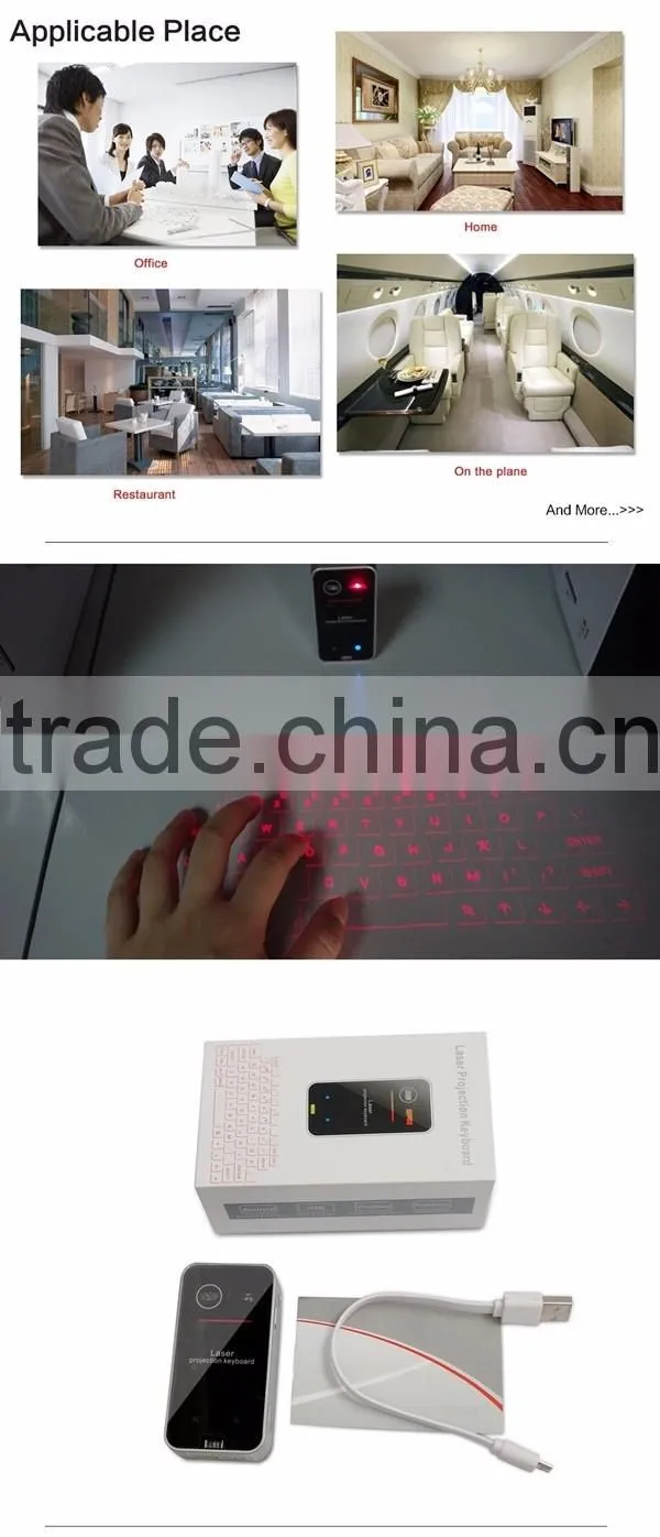 Bluetooth Mini portable Virtual Laser Projection keyboard and mouse for Android iPhone mobile phone Tablet