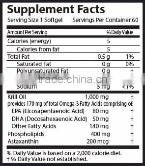 Excellent Quality Supplement Krill Oil Capsules