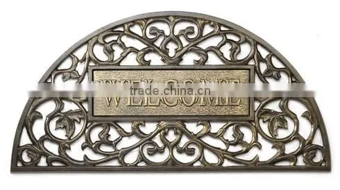 half-round cast iron metal doormat