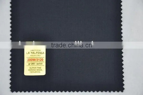 Top quality 100% merino wool suit fabric
