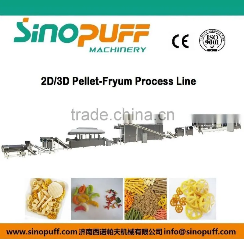 Automatic 3D Papad Pellet/Pallet Golgappa Snack /Fryums /Panupuri machine