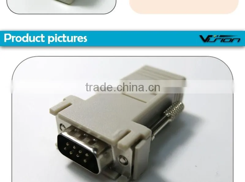 Vision DB9 male to RJ45 female Modular adapter for Cisco console