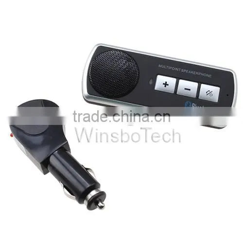 Hot Sales cheap Handsfree Bluetooth Car Kit Hands Free Bluetooth Speaker fixed on Sun Visor Clip Car Electronics Speakerphone