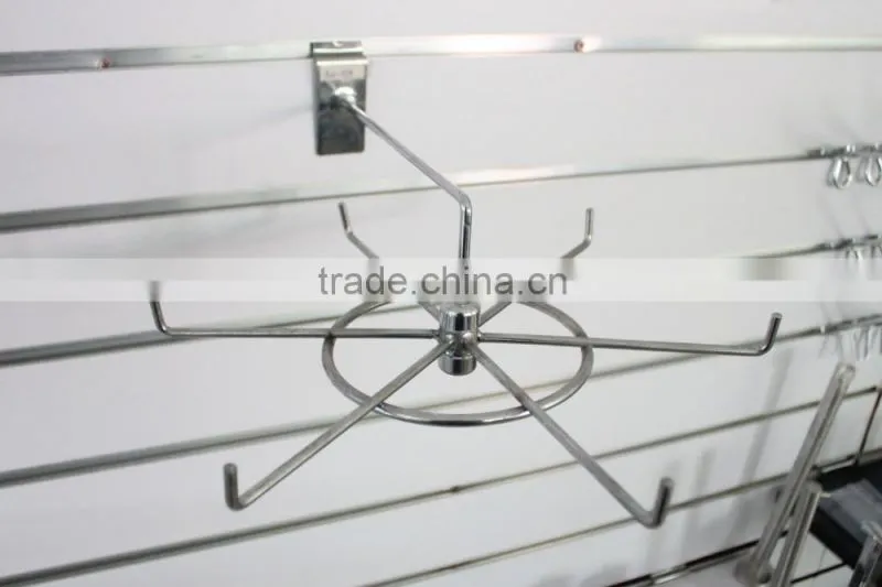 SLATWALL Spinner Jewellery Tie Scalf Shopfittings 6 Prong Display Spinning Hook