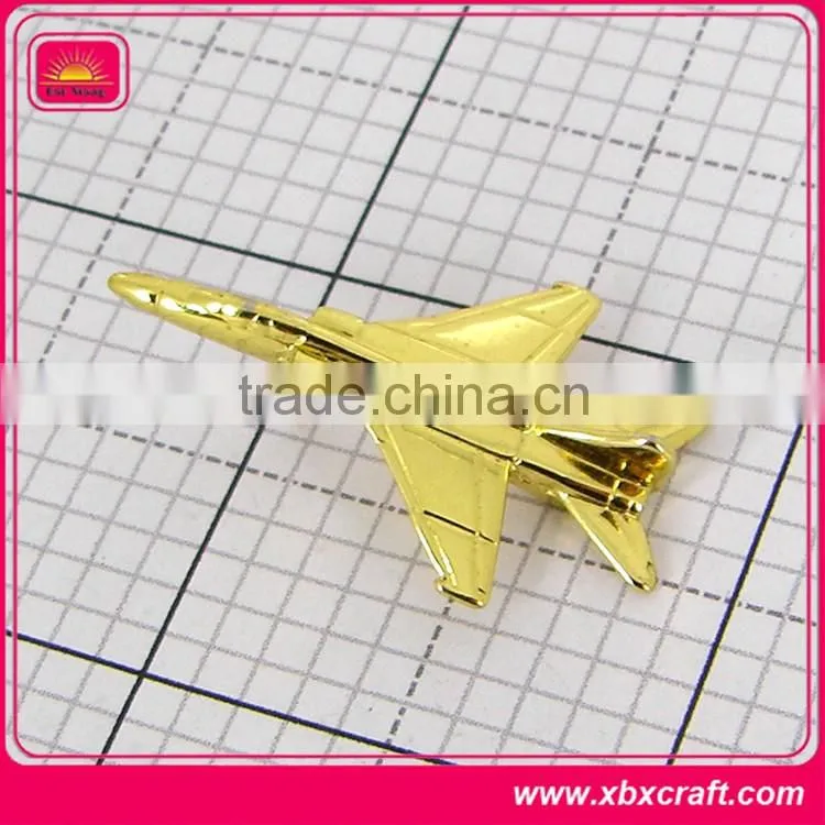 Shenzhen factory custom metal airplane lapel pin aircraft pin