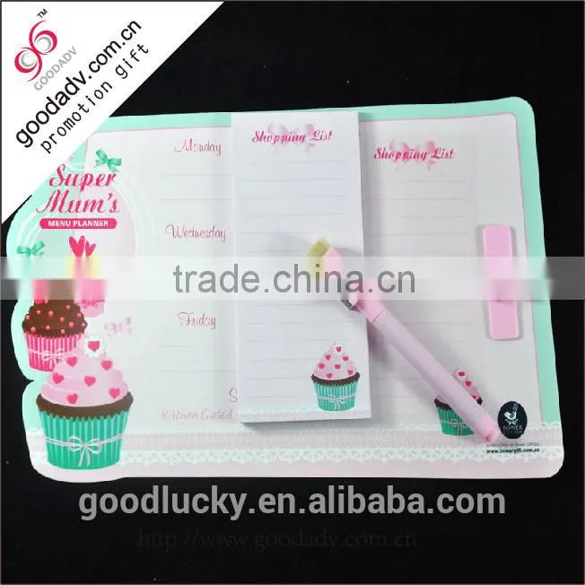 custom cheap small size pocket stand pen with notepad