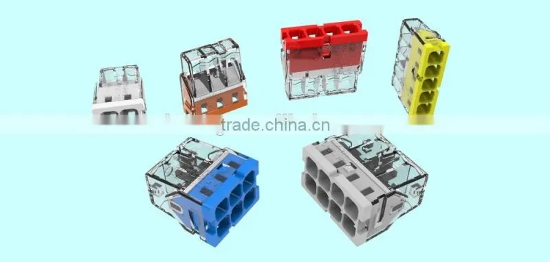2016 new design equivalent wago 2273-204 4pin connector cable for cctv camera cable in stock