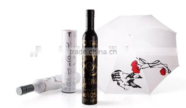 Logo Print Custom Wine Bottle Umbrella