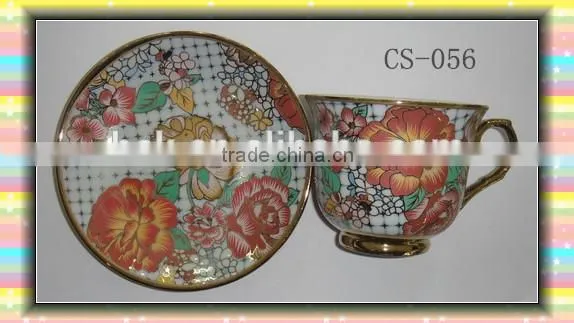 ceramic coffee cup and saucer