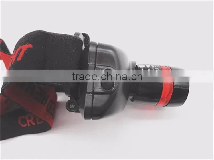 3W headlamps adjustable camping light plastic aluminum LED head light 3AAA battery
