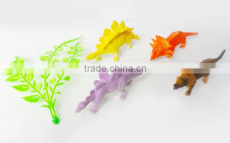 4 pcs full core plastic dinosaur toys for wholesale